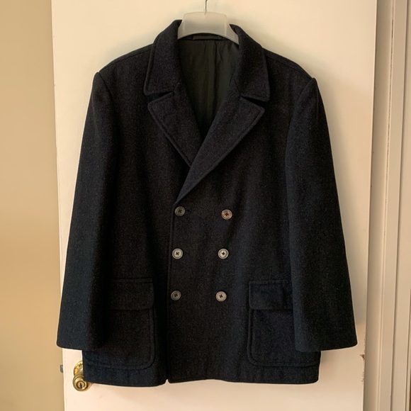 Guang Hui wool man peacoat in black. - Picture 4 of 11